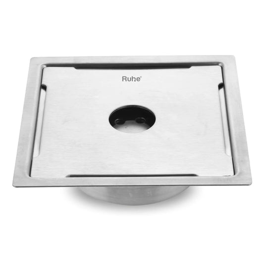Diamond Floor Drain Square Flat Cut (5 x 5 Inches) with Hole and Cockroach Trap (304 Grade)