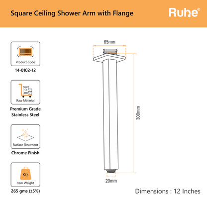 Square Ceiling Shower Arm