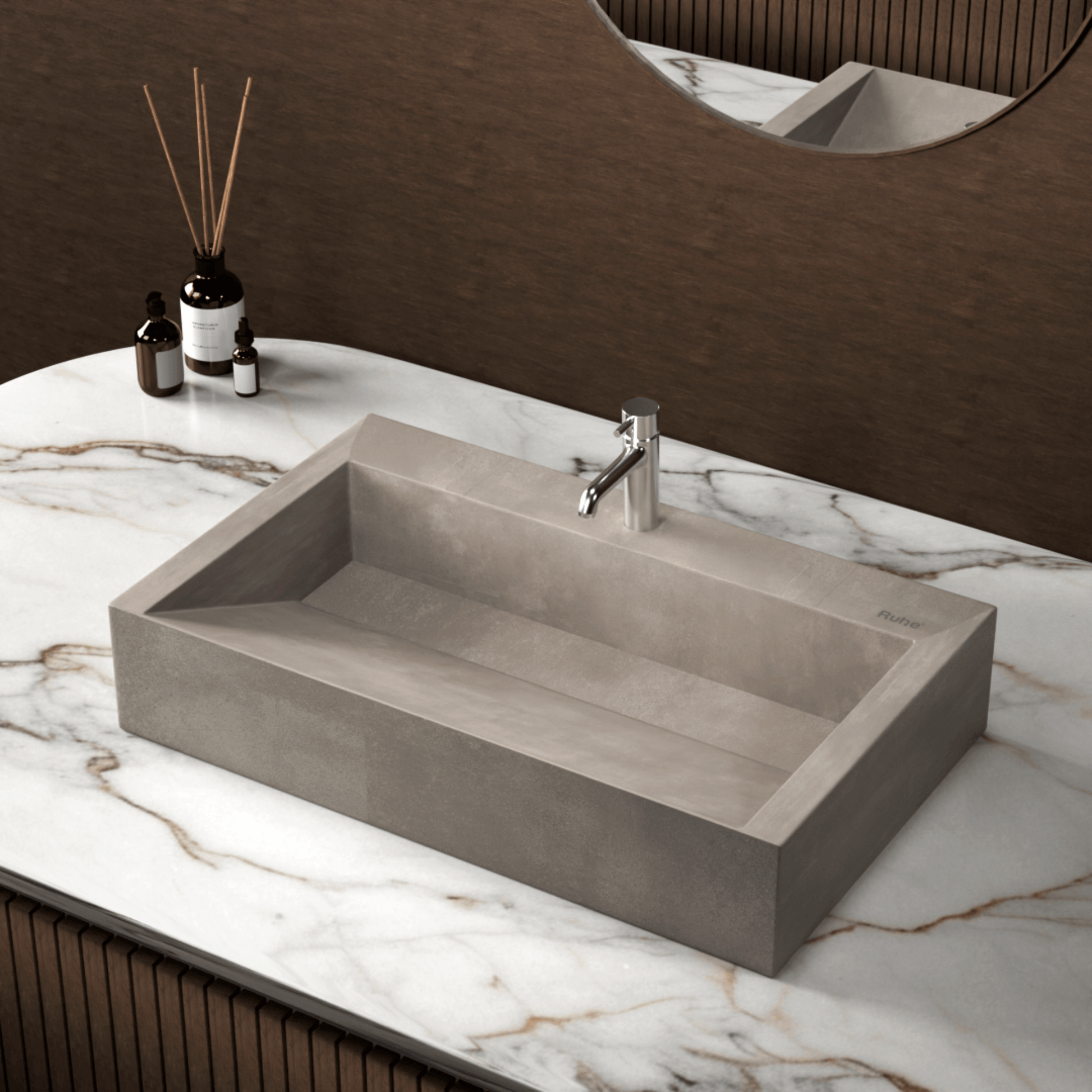 Aether Table Top Wash Basin Beige