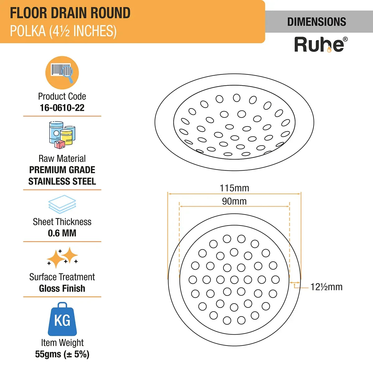 Polka Floor Drain