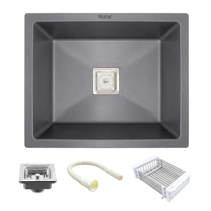 Quartz Single Bowl Kitchen Sink (24 x 18 x 9 Inches)