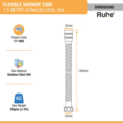 Shower Tube 304-Grade SS