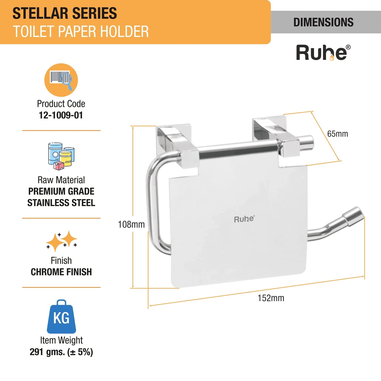 Stellar Stainless Steel Paper Holder dimensions and size
