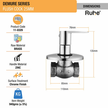 Demure Flush Valve (25mm) - by Ruhe