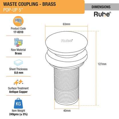 Pop-up Waste Coupling