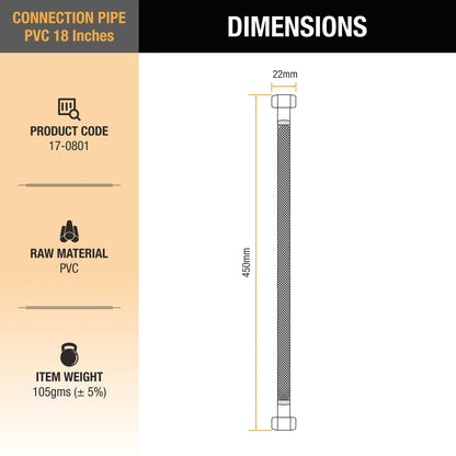 Geyser Connection Pipe PVC (18 Inches) (Pack of 2) sizes