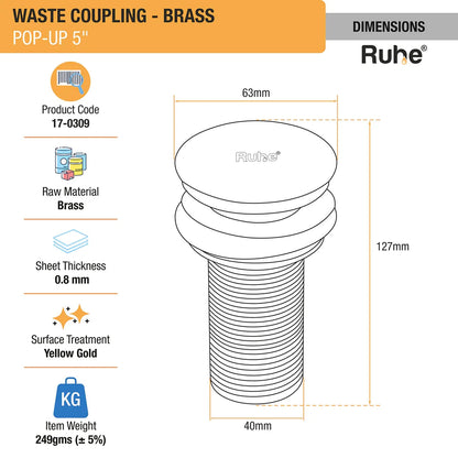 Pop-up Waste Coupling