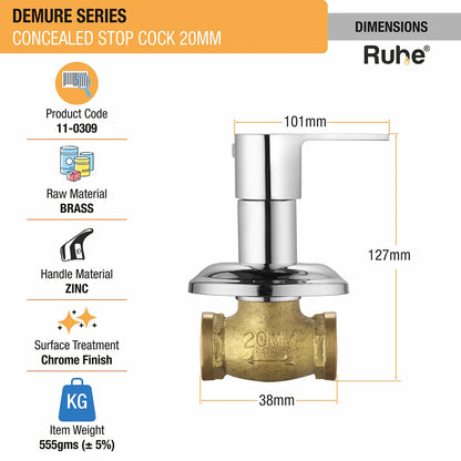 Demure Concealed Stop Valve
