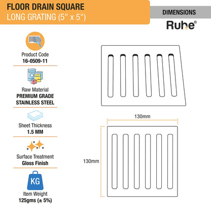 Long Grating Floor Drain