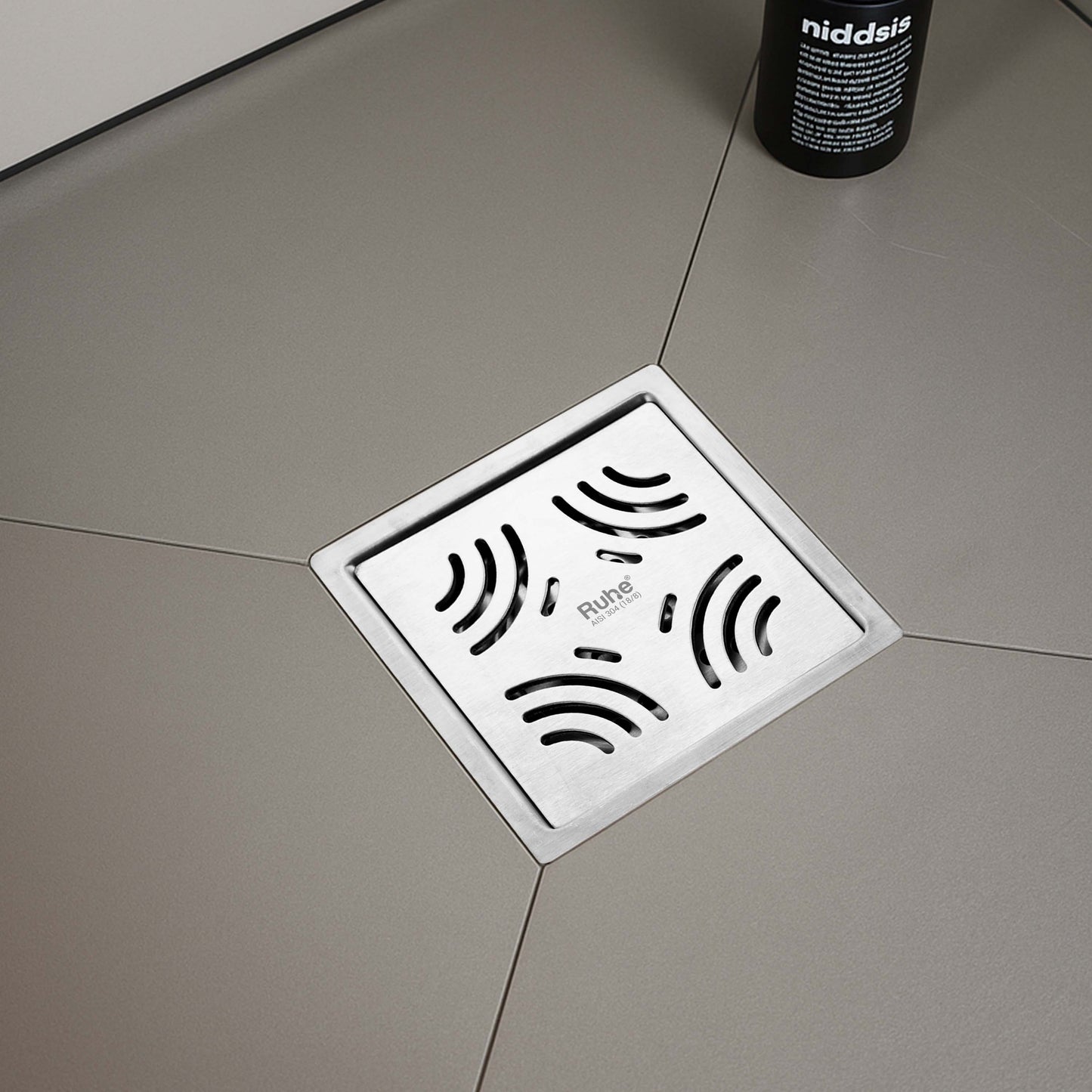 Emerald Square Flat Cut Floor Drain