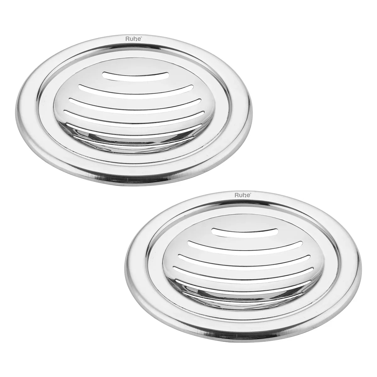 Vertical Round with Collar Floor Drain (5 Inches) (Pack of 2) - by Ruhe