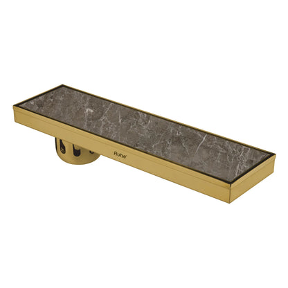 Marble-Insert Shower Drain Channel 5 inches