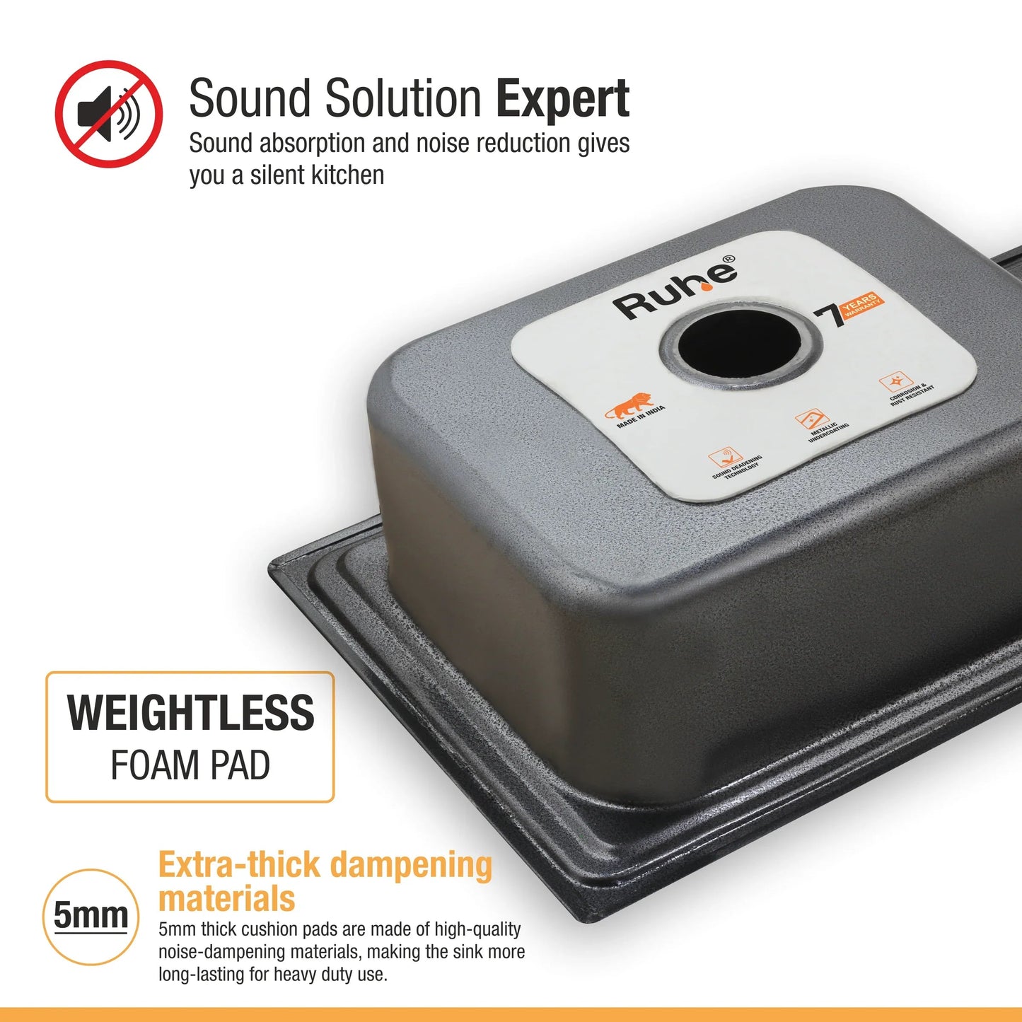 Sound Deadening Pad for Kitchen Sink 3