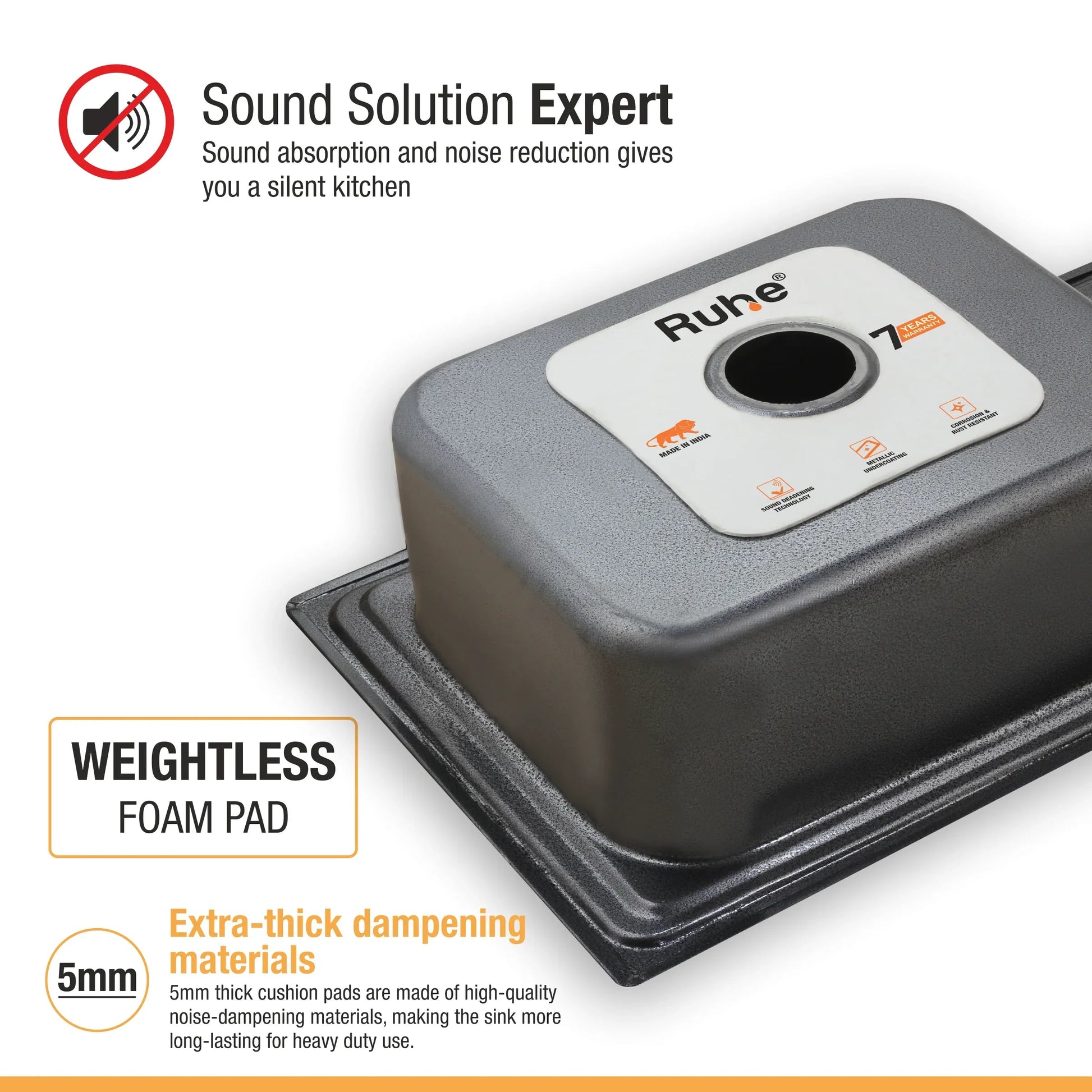 Sound Deadening Pad for Kitchen Sink 3