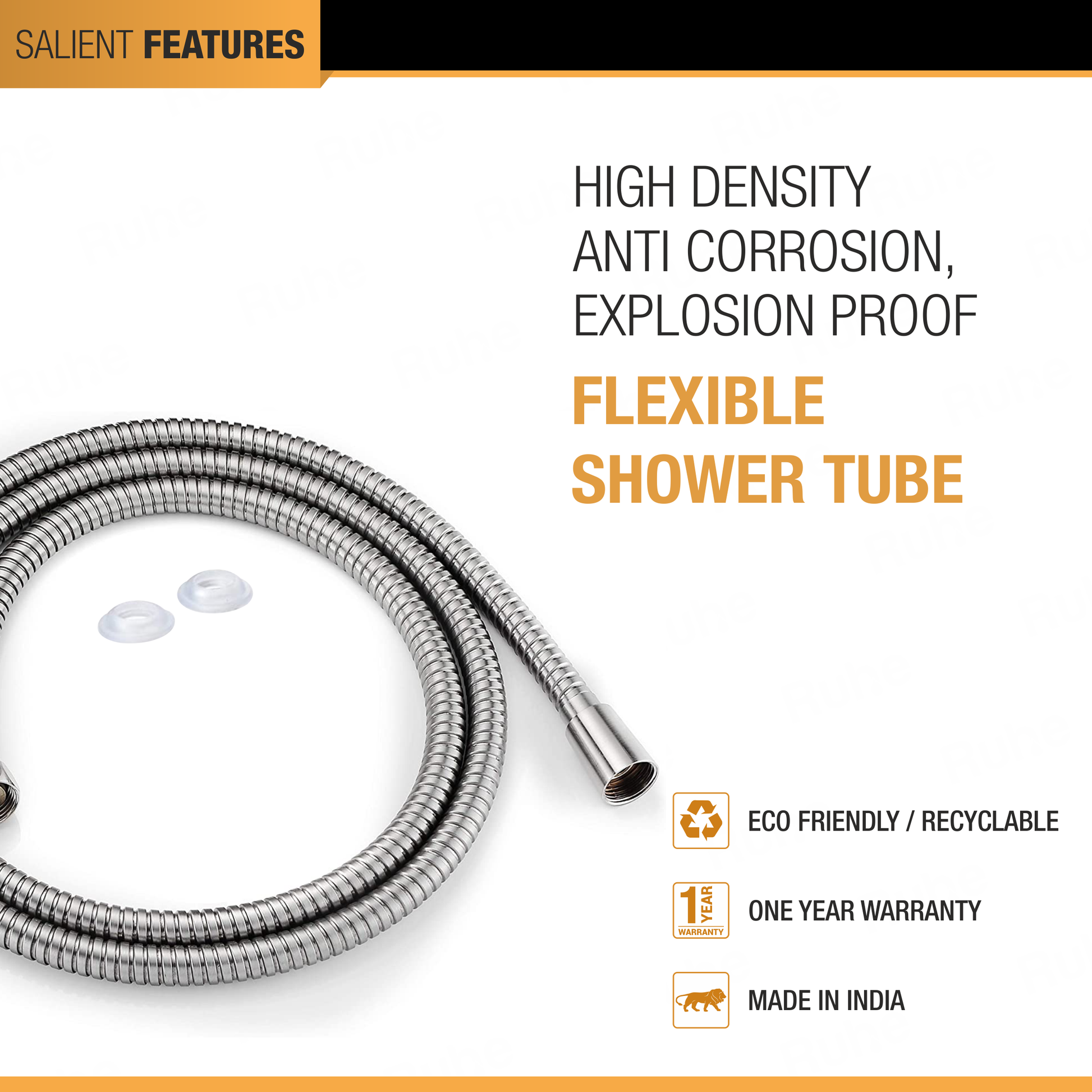 Shower Tube (1mtr) (304 Grade) features