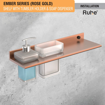 Ember Shelf with Tumbler Holder & Soap Dispenser
