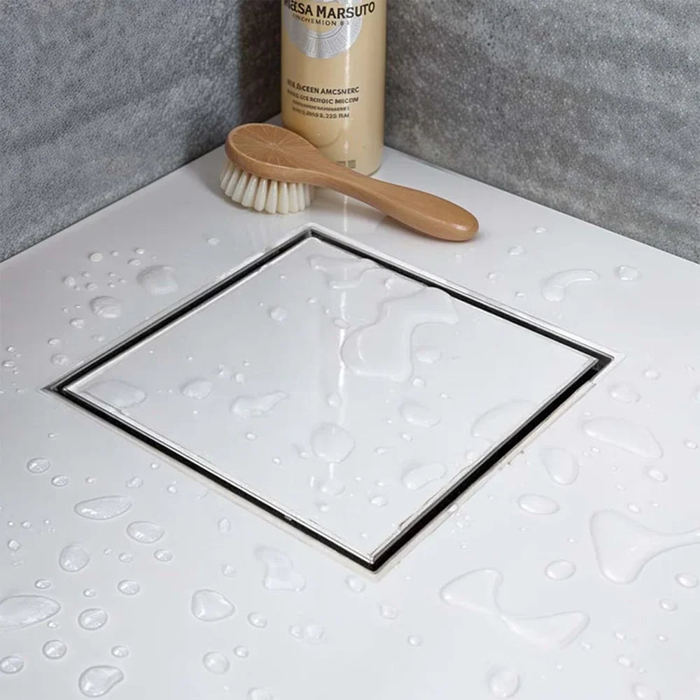 Tile-Insert Shower Drain Channel (6 x 6 Inches)