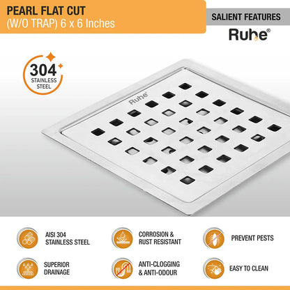 Pearl Flat Cut Floor Drain