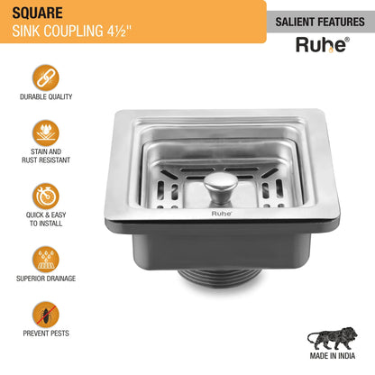 Square Sink Coupling (4Â½ Inches) 3