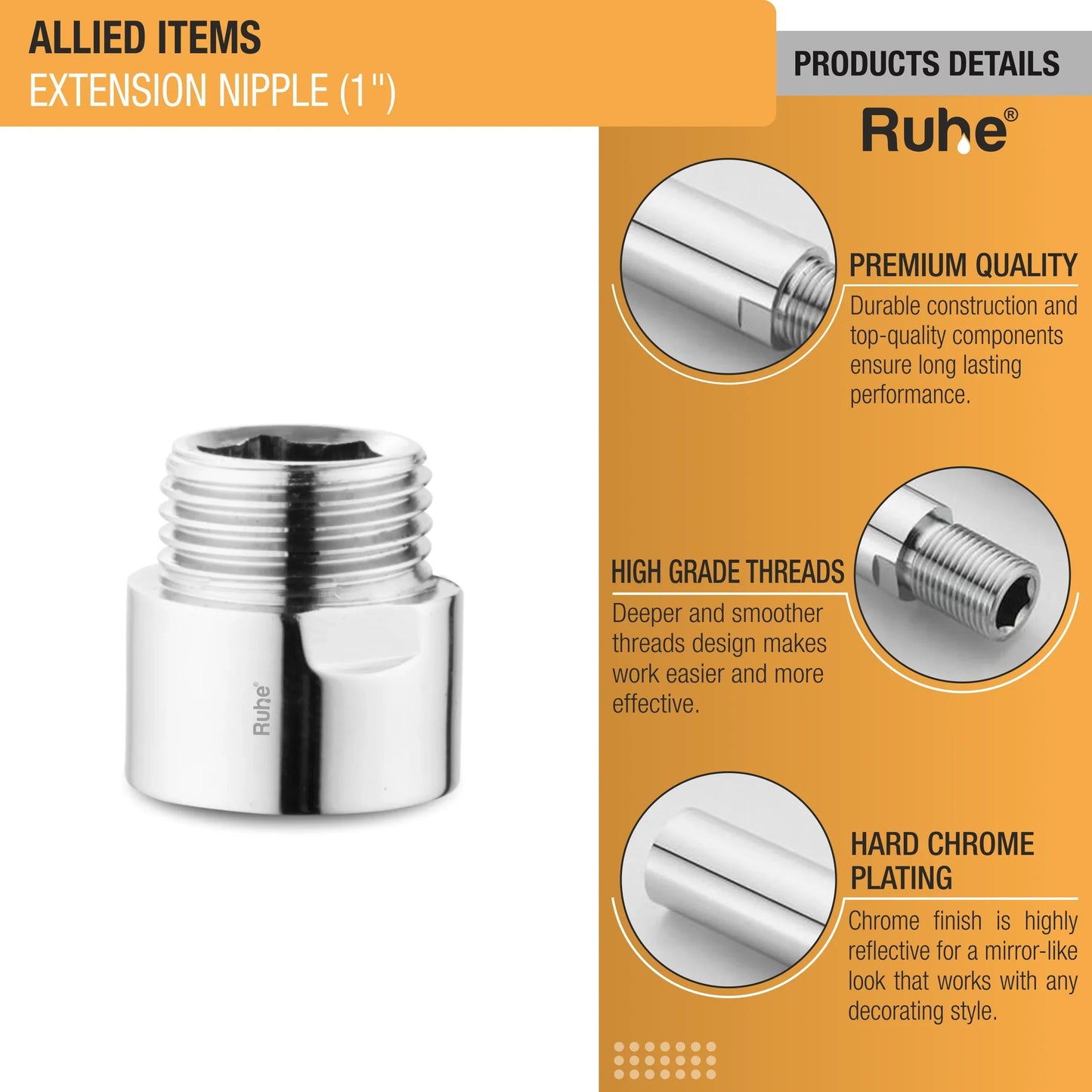 Extension Nipple (1 inches) (Pack of 4) product details