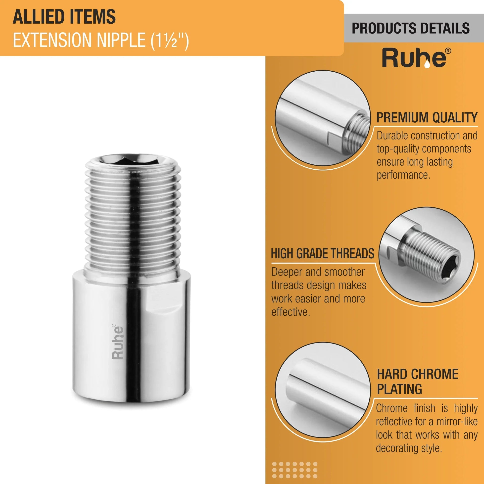 Extension Nipple (1Â½ inches) (Pack of 2) details