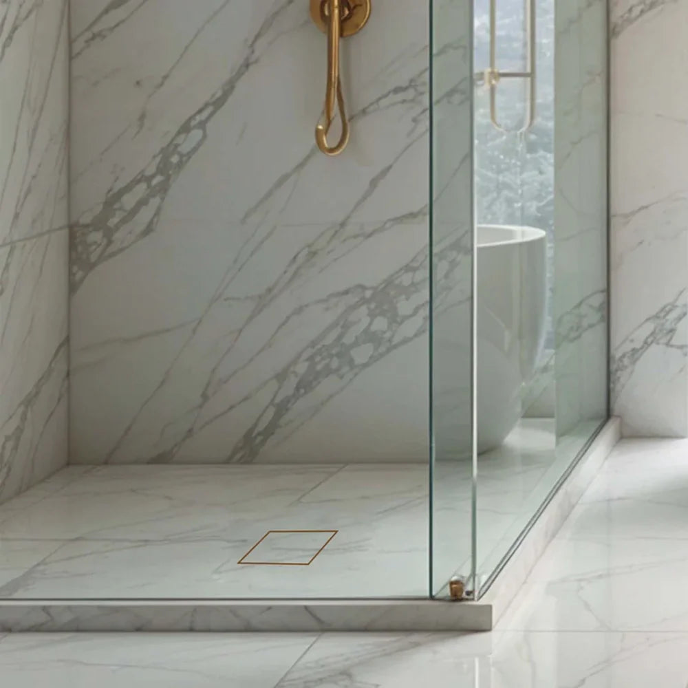 Tile-Insert Shower Drain Channel (6 x 6 Inches)
