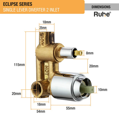 Eclipse Single Lever 2-inlet Diverter (Complete Set) - by Ruhe