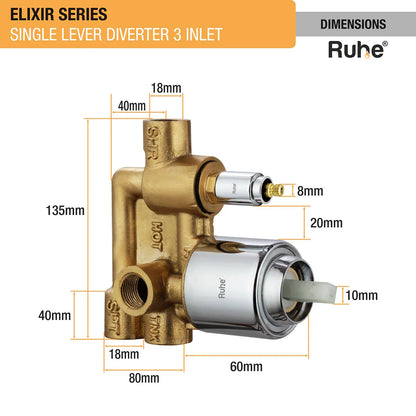 Elixir Single Lever 3-inlet (5 Way) Diverter - by Ruhe