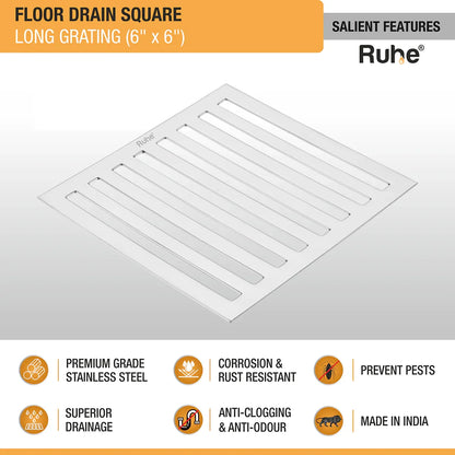 Long Grating Floor Drain