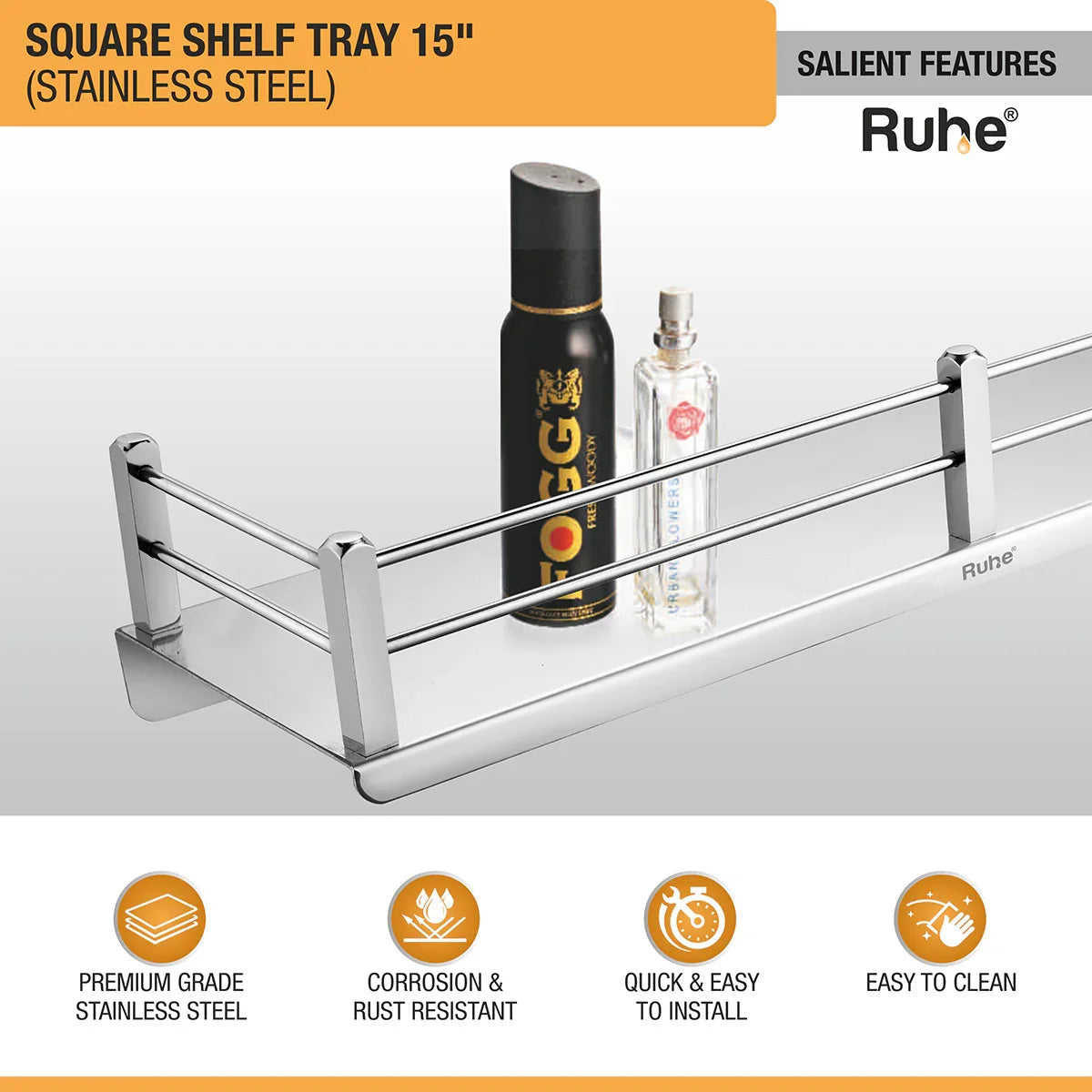 Square Stainless Steel Shelf Tray