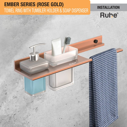 Ember Towel Ring with Tumbler Holder & Soap Dispenser