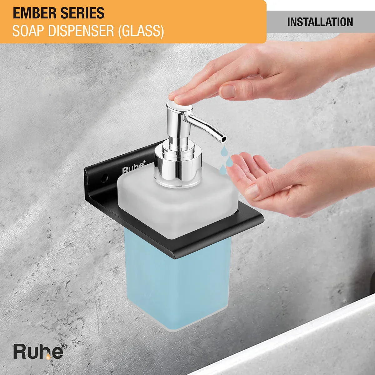 Ember Liquid Soap Dispenser (Space Aluminium) installstion