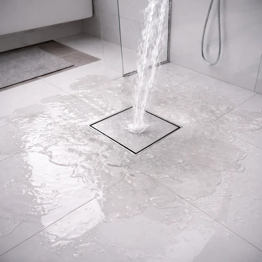 Tile-Insert Shower Drain Channel (5 x 5 Inches)