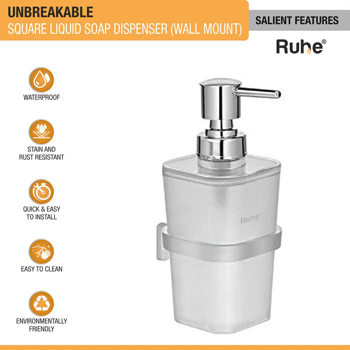Square ABS Liquid Soap Dispenser - by Ruhe