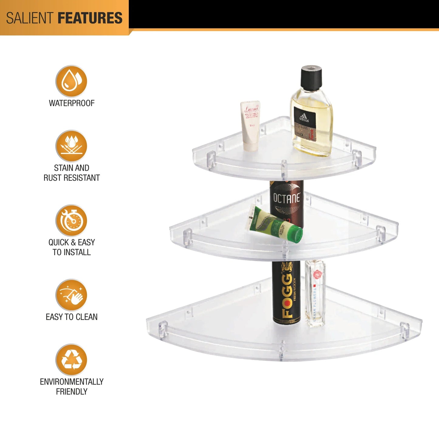 Round ABS Corner Shelf Tray 3