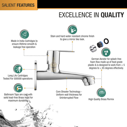 Kubix Bib Tap Long Body Brass Faucet features