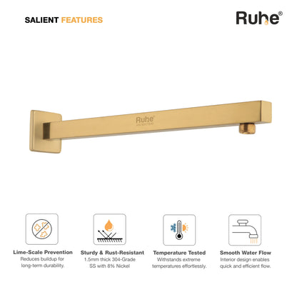 Square 304-Grade Shower Arm