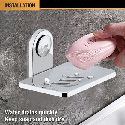 Moon Stainless Steel Soap Dish installation