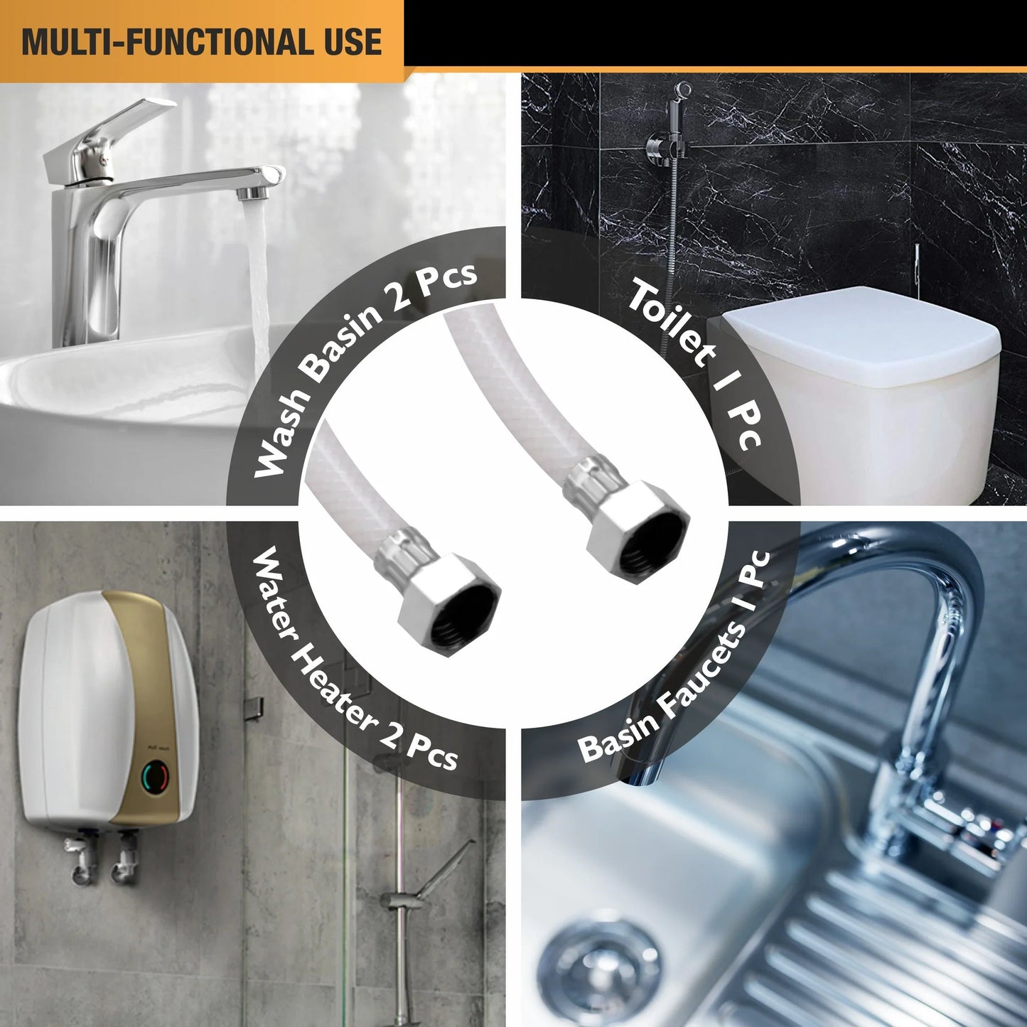 Geyser Connection Pipe PVC (18 Inches) (Pack of 2) usage