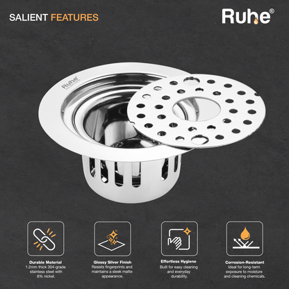 Round Floor Drain with Lock and Cockroach Trap (5 Inches)
