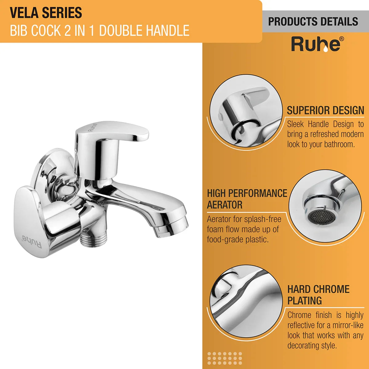Vela Two Way Bib Tap (Double Handle)