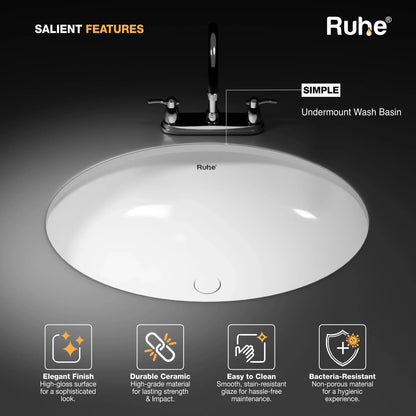 Simple Undermount Wash Basin (Features)