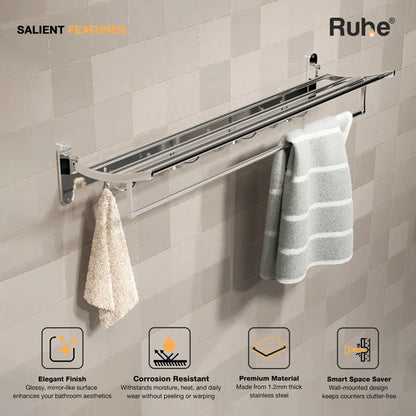 Round Foldable Towel Rack (24 Inches)