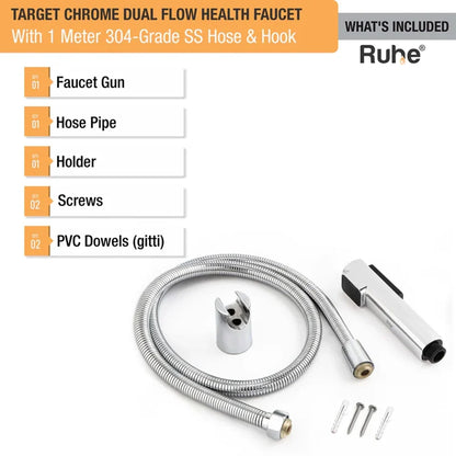 Target Health Faucet With Dual Flow And 304-Grade SS Hose & Hook
