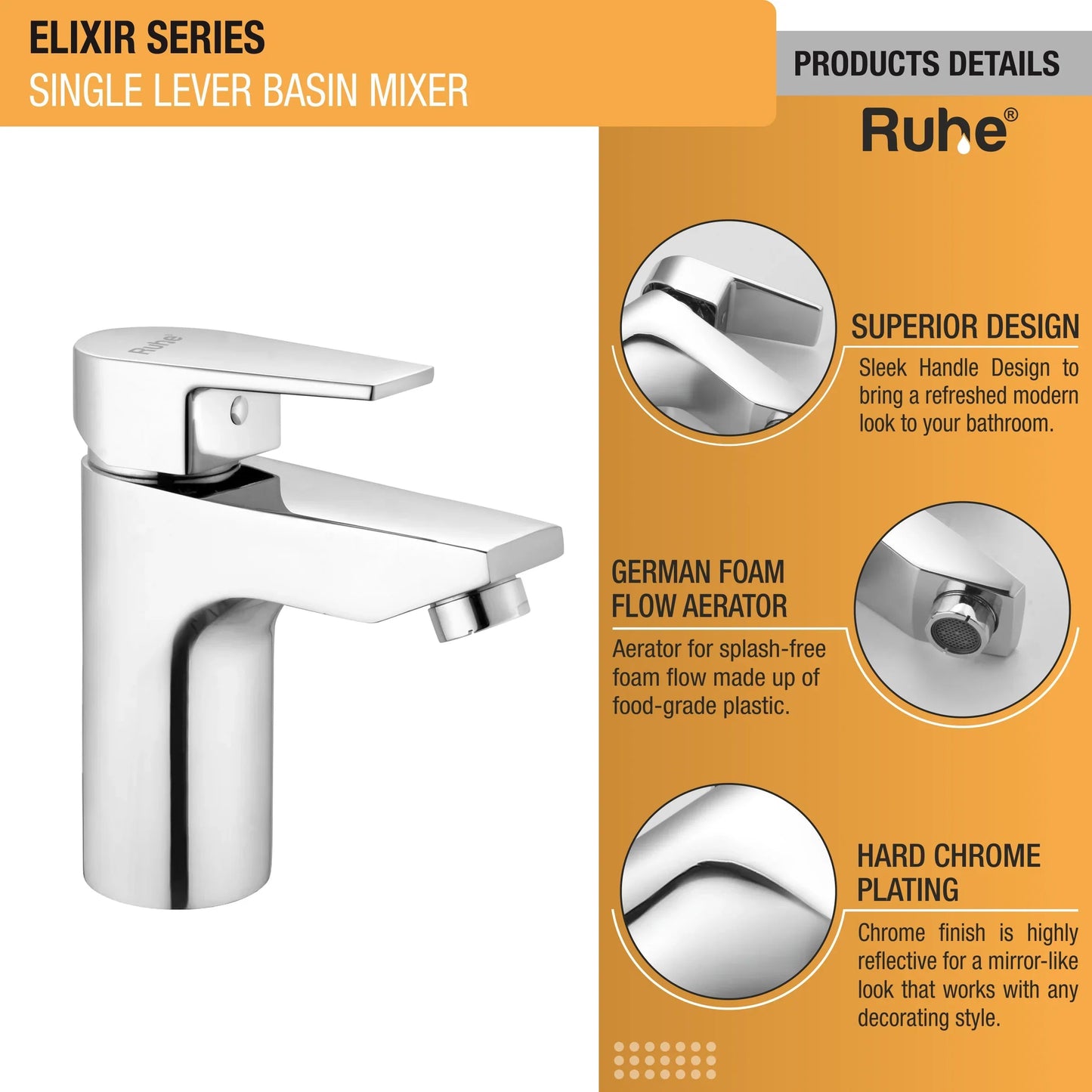 Elixir Single Lever Deck-mount Wash Basin Mixer Tap - by Ruhe