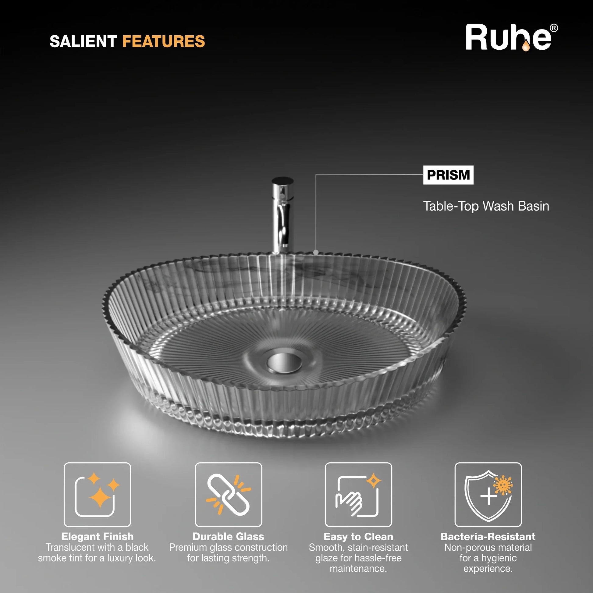 Prism Table-Top Wash Basin (Features)