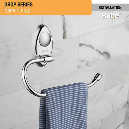 Drop Stainless Steel Napkin Ring installation