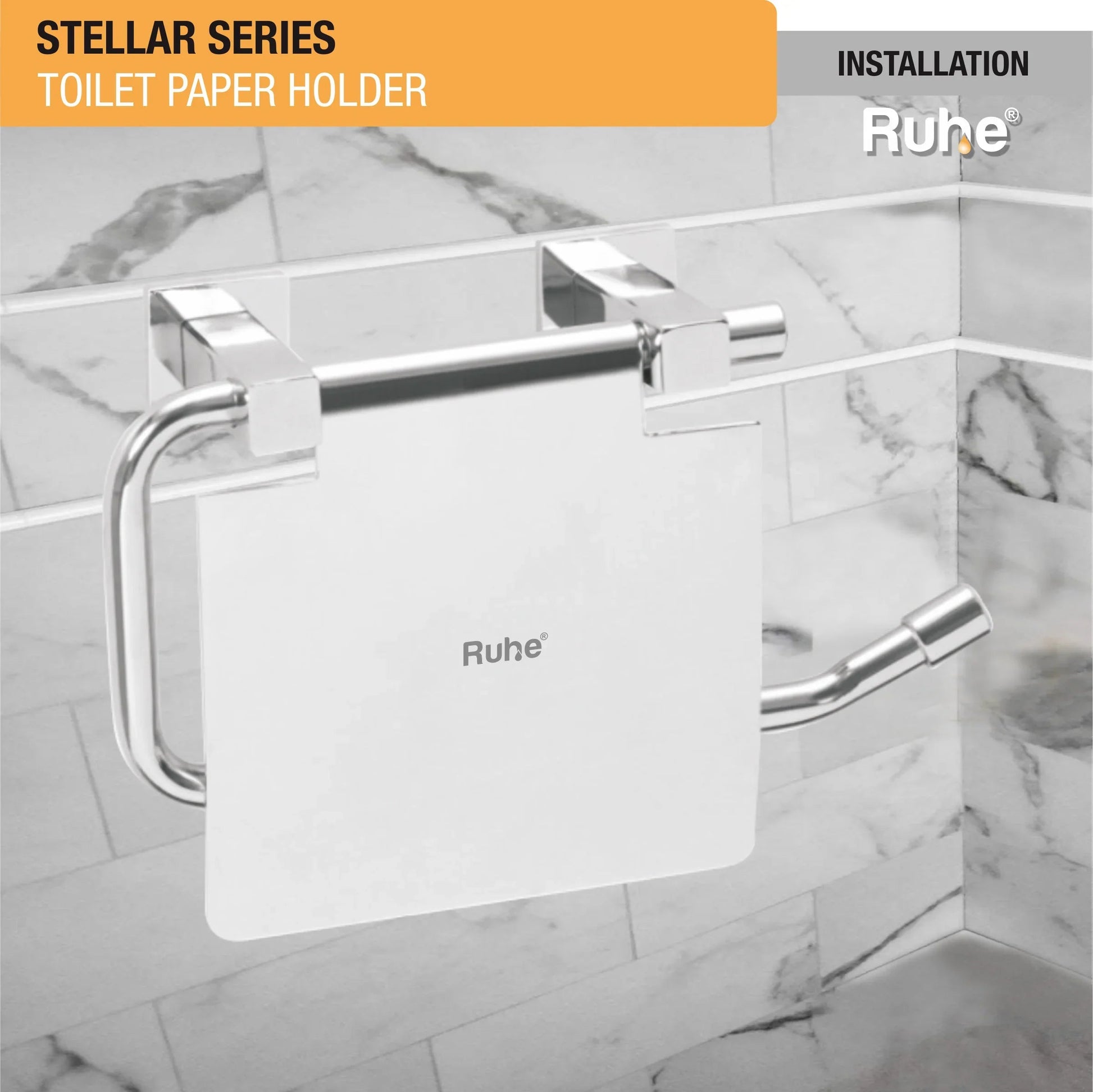 Stellar Stainless Steel Paper Holder installed