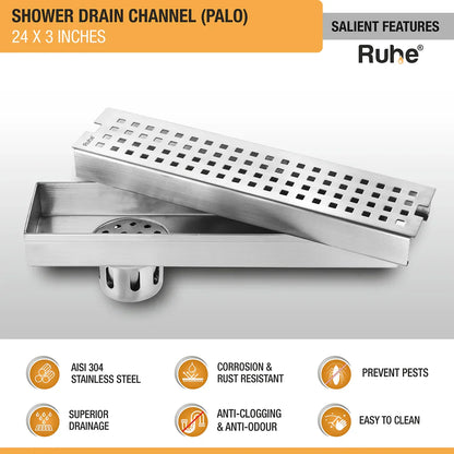 Palo Shower Drain Channel (3 Inches)