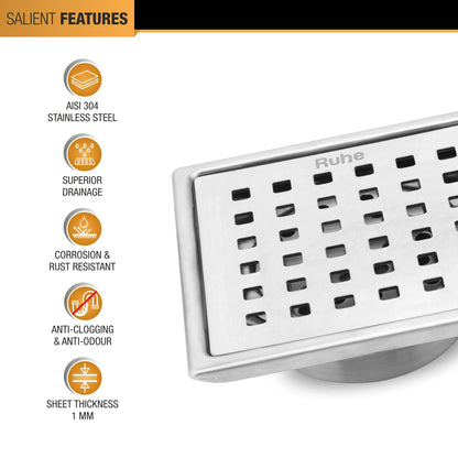 Pearl Floor Drain Square (5 x 5 Inches) with Cockroach Trap 4